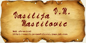 Vasilija Mastilović vizit kartica